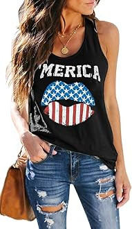 ETCYY Women's Sleeveless Workout Tank Tops Loose Fit Summer Tops Cute Printed Yoga T Shirts | Amazon (US)