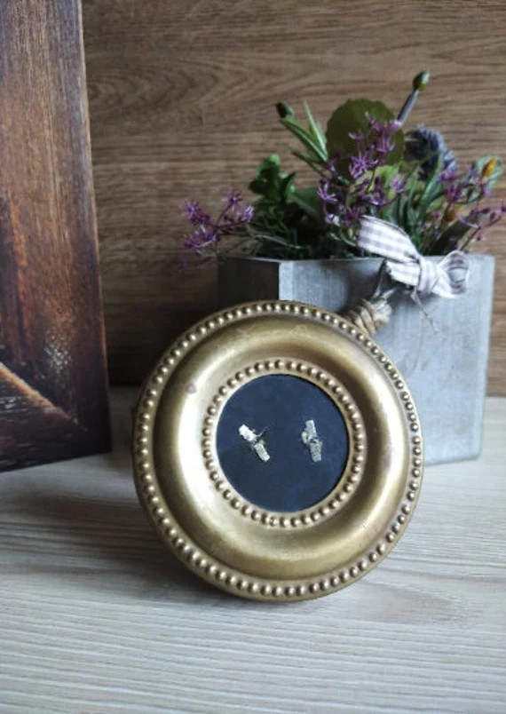 Vintage Round Brass Metal Picture Frame Antique Brass Round - Etsy | Etsy (US)
