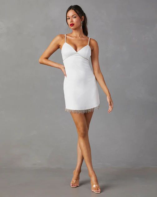 My Playful Side Mini Dress - White - SALE | VICI Collection