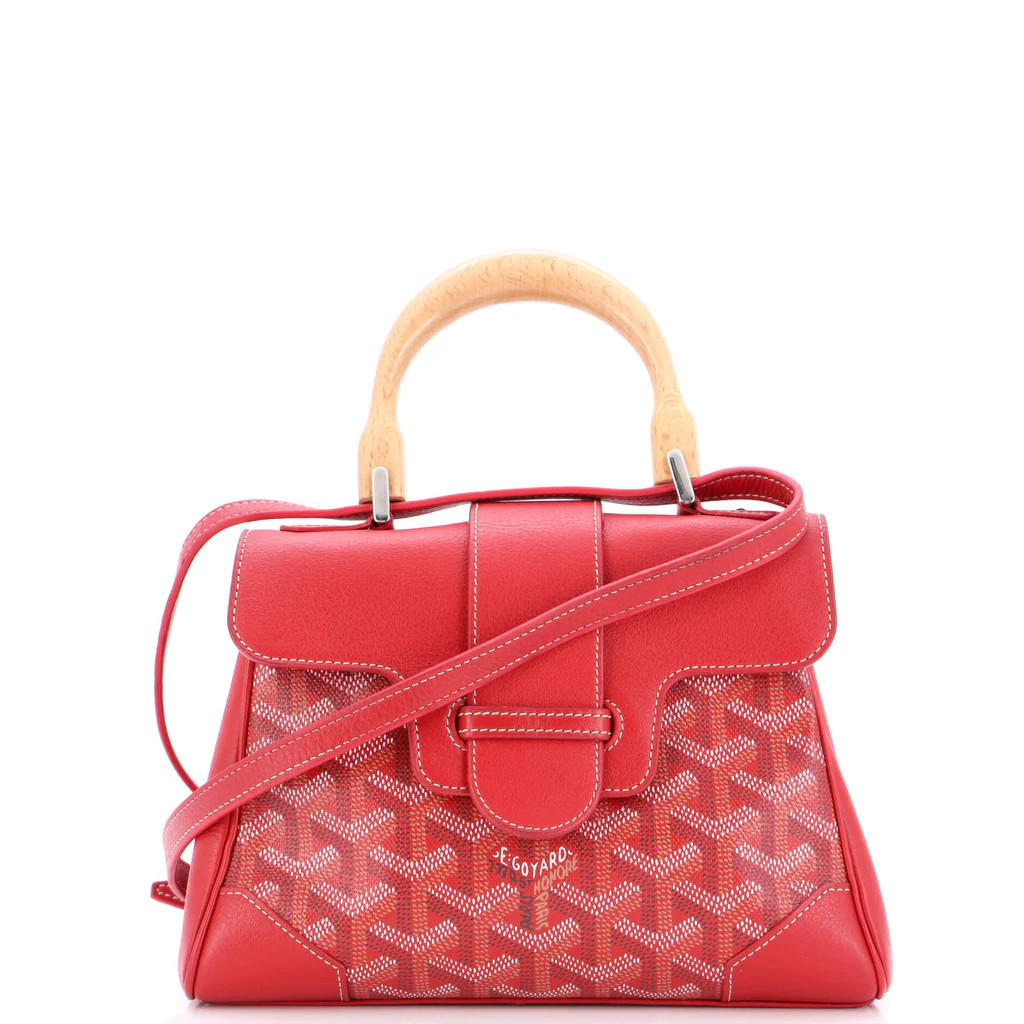 Saigon Top Handle Bag Coated Canvas with Leather Mini | Rebag