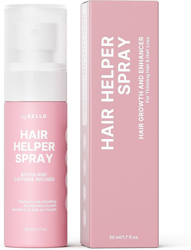 TryBello Hair Helper Spray - Growth Serum With Biotin & Castor Oil - Caffeine Infused Treatment f... | Amazon (US)