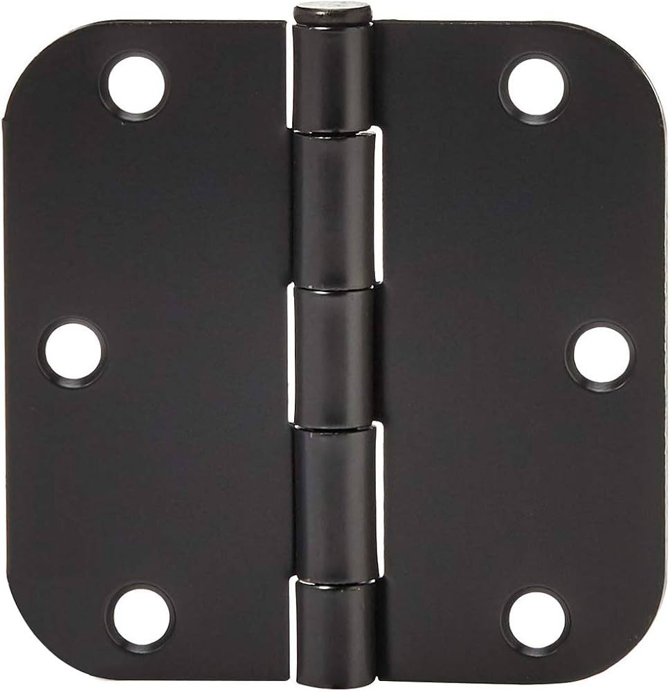 Amazon Basics Rounded 5/8 Radius interior, 3.5" x 3.5" Door Hinges, 18 Pack, Matte Black | Amazon (US)