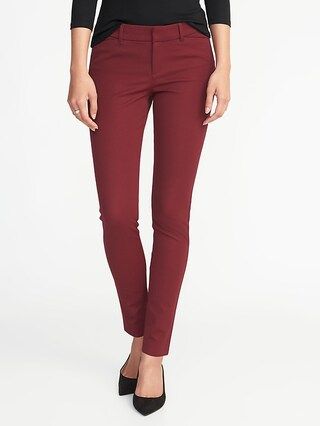 Old Navy Womens Mid-Rise Pixie Full-Length Pants For Women Maroon Jive Size 0 | Old Navy US