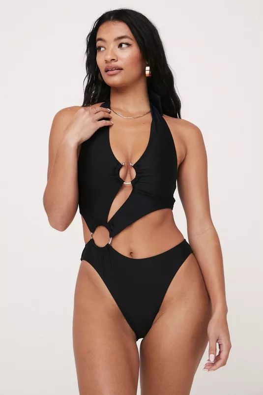 Recycled Ring Cut Out Swimsuit | Nasty Gal (US)