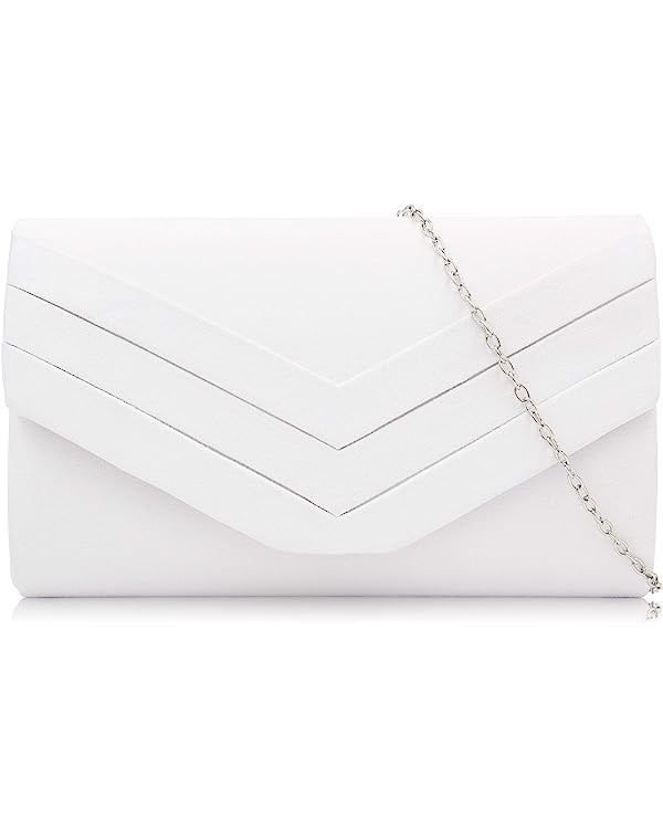 Milisente Evening Bag for Women, Suede Envelope Evening Purses Crossbody Shoulder Clutch Bag | Amazon (US)