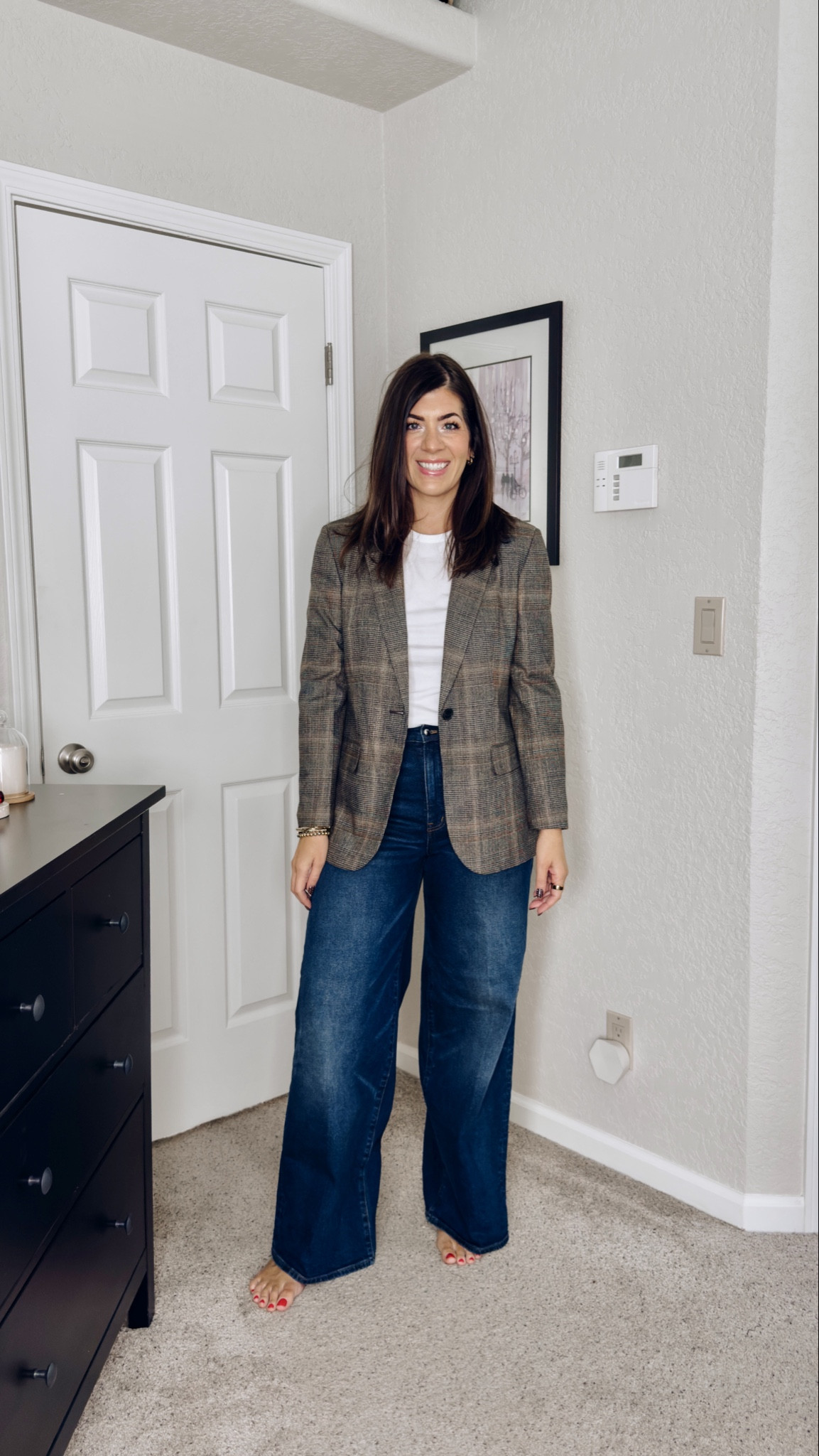 Madewell insider sale try on
In a medium plaid blazer
In a 29 regular super wide leg jeans (waiting on the tall)

trending, midsize fall, fall outfit inspo, midsize style, casual outfit, fall colors, sweater weather, midsize fashion, fall fashion, fall chic, easy outfit, mom style, midsize mom, trending fall fashion


#LTKSeasonal #LTKSaleAlert #LTKMidsize