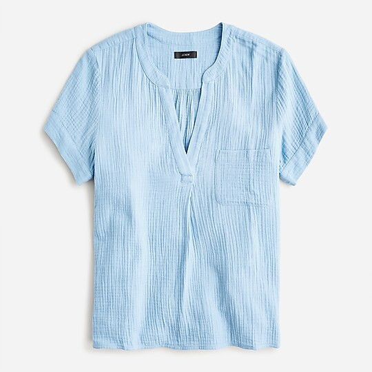 V-neck soft gauze popover | J. Crew US