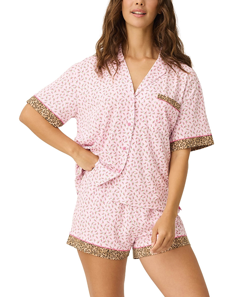Pj Salvage Contrast Trim Floral Short Pajama Set | Bloomingdale's (US)