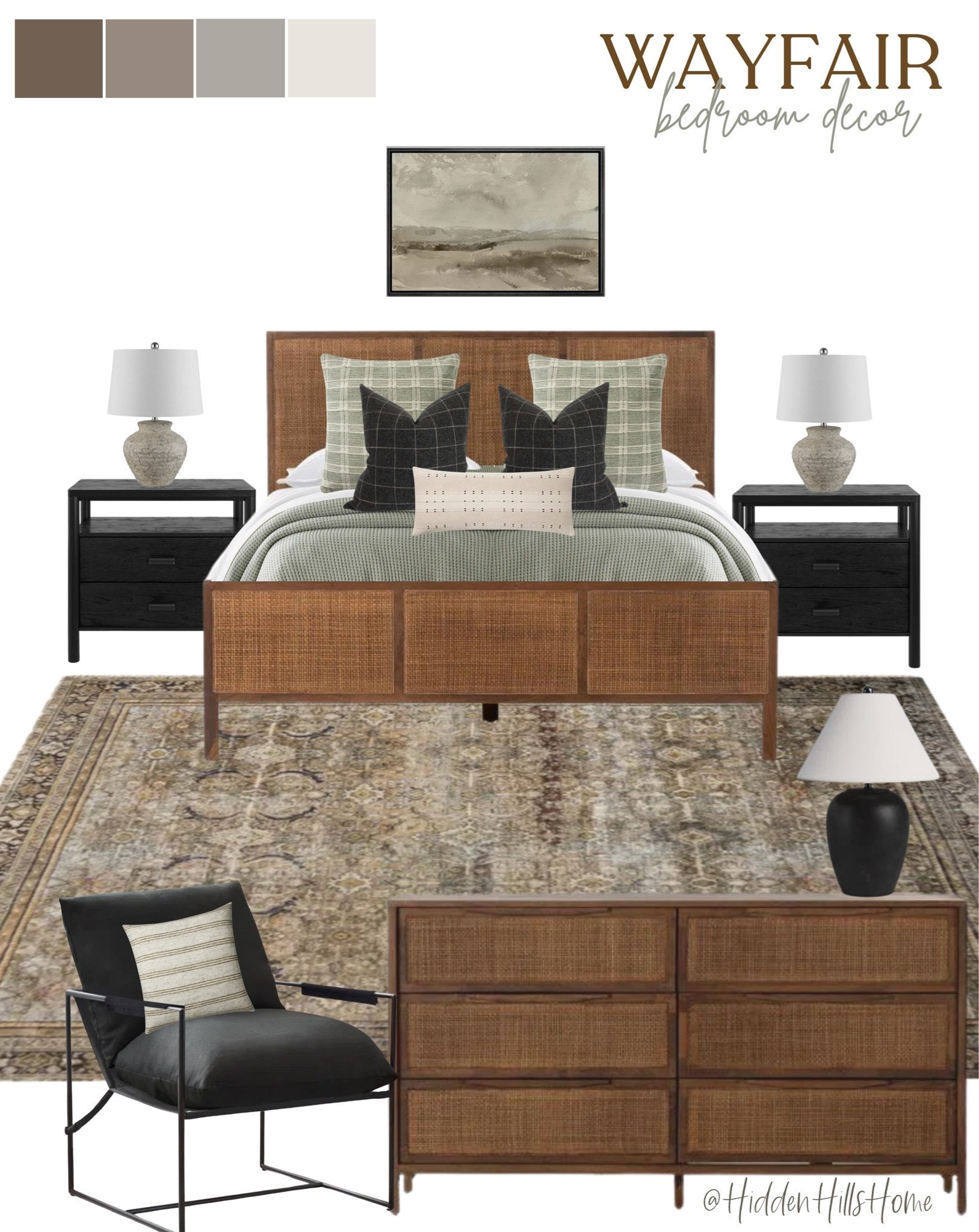 Primary bedroom mood board, bedroom design inspiration, cane bed, nightstands #bedroom #homedecor

#LTKHome #LTKSaleAlert #LTKSeasonal