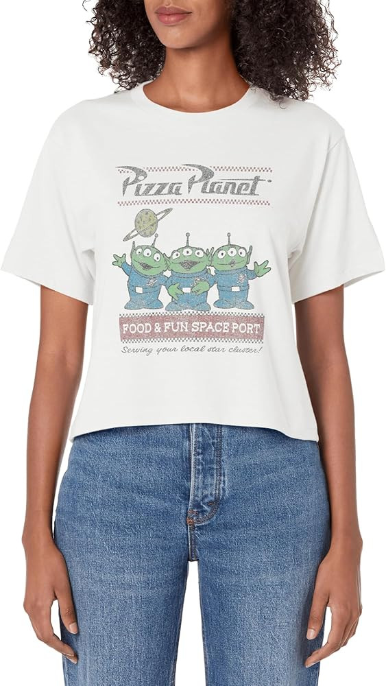 Disney Pixar Toy Story Pizza Planet Aliens Women's Crop Top | Amazon (US)
