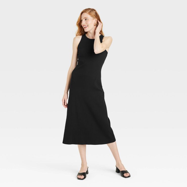 Women's Rib Midi Knit Shift Dress - A New Day™ | Target