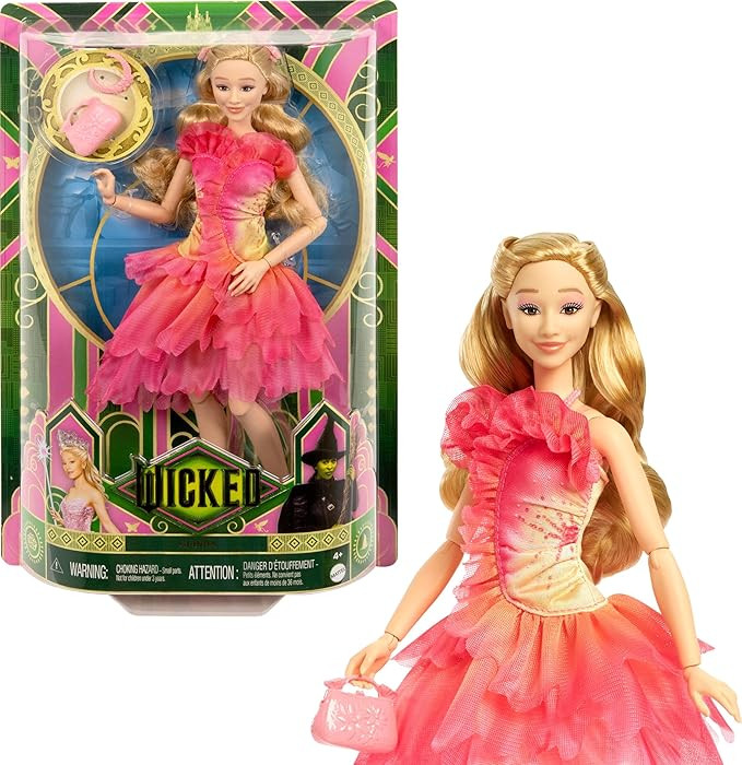 Mattel Universal Wicked Glinda Fashion Doll & Accessories with Blonde Hair, Poseability & Removab... | Amazon (US)