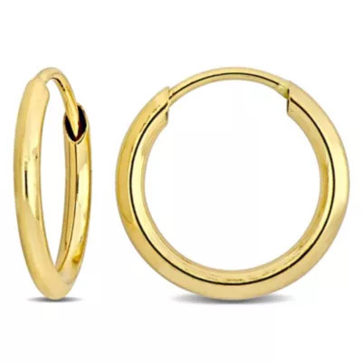 Belk & Co 11MM Hoop Earrings in 14K Yellow Gold | Belk