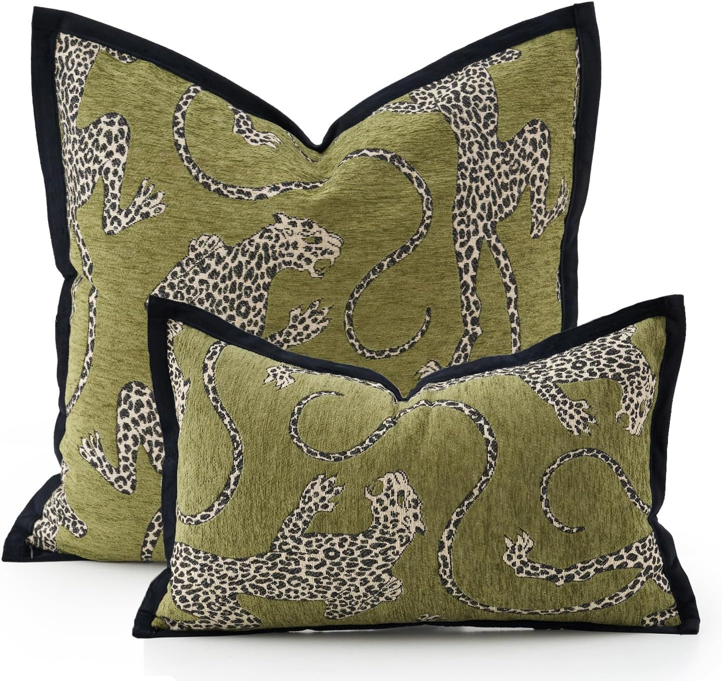 Premium Series, Snow Leopard Throw Pillow Covers, Animal Jacquard Cushion Cases for Home Decor, C... | Amazon (US)