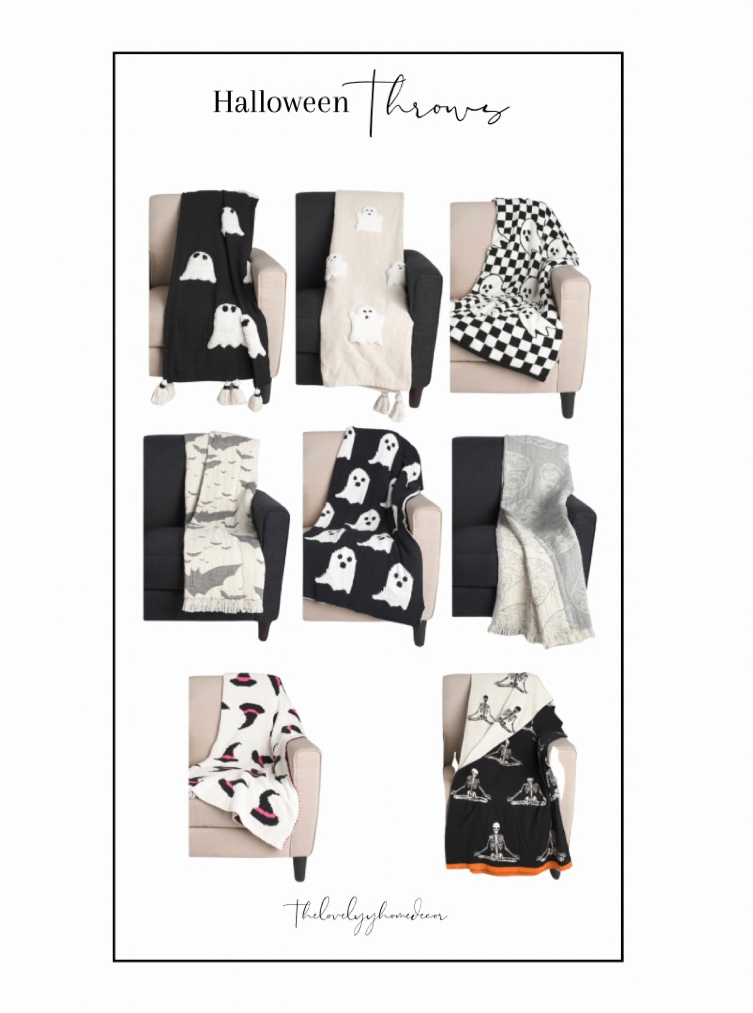Cute Halloween throws at Tjmaxx! 

#LTKHome #LTKSeasonal