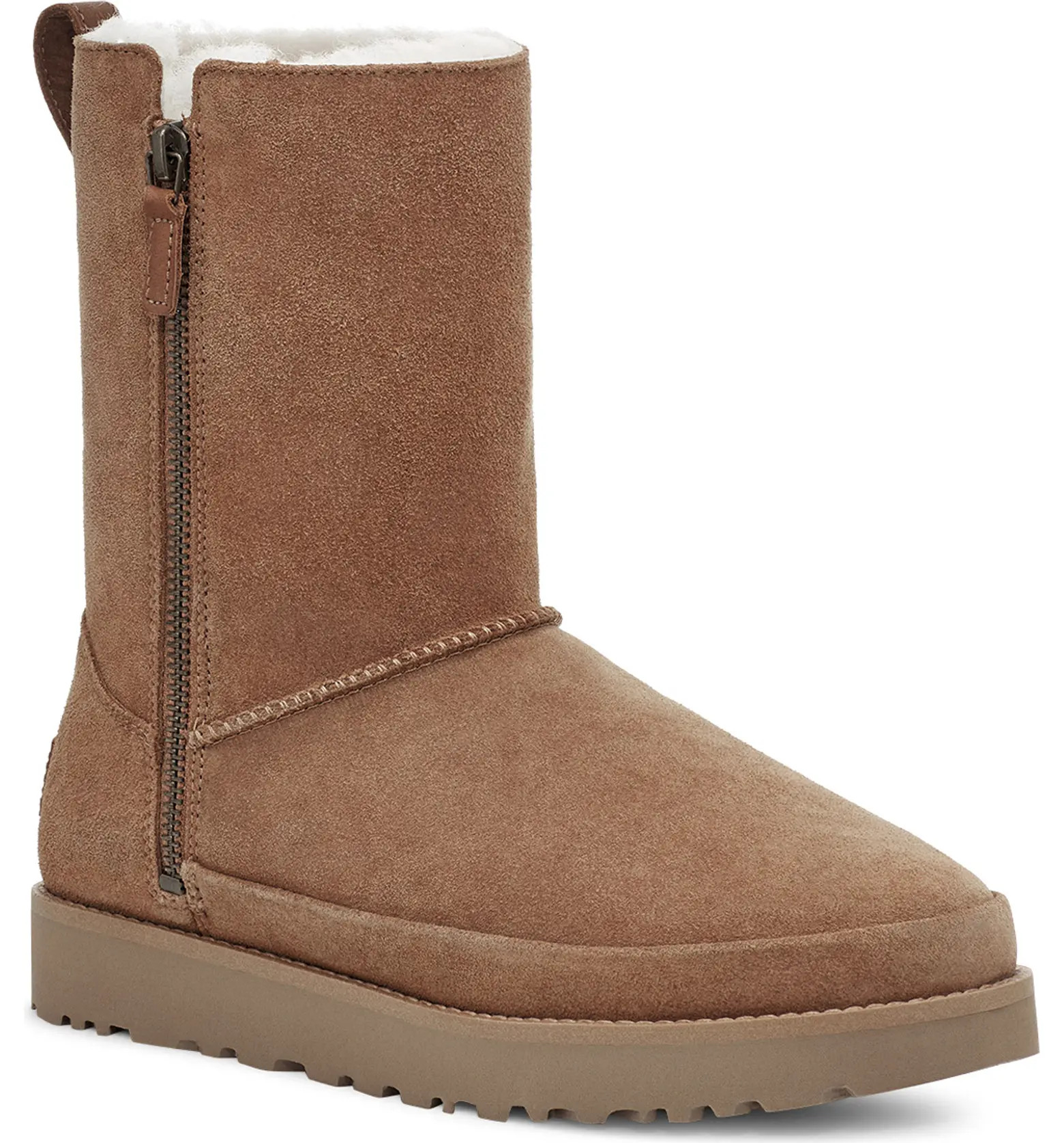 UGG Classic Zip Genuine Shearling Bootie | Nordstrom
