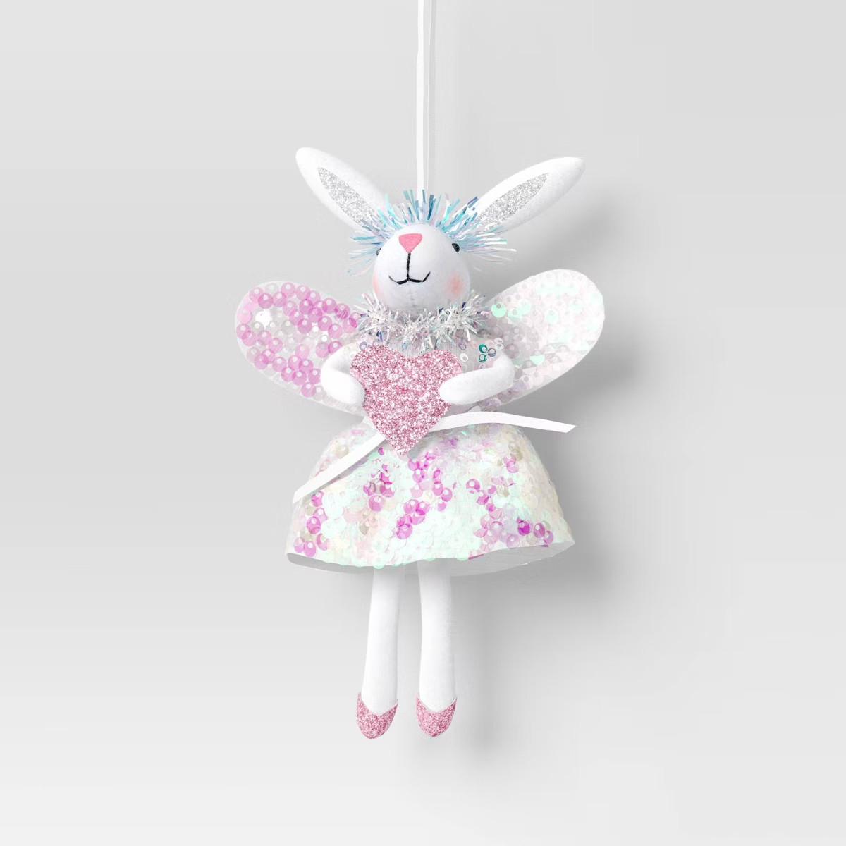 4.5" Christmas Pink Bunny with Wings Ornament - Wondershop™ | Target