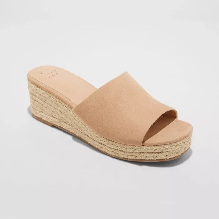 Women's Mavis Espadrille Mule Wedges - A New Day™ | Target