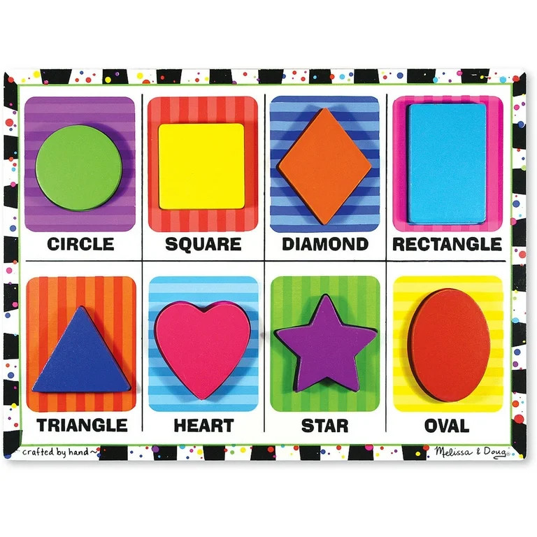 Melissa & Doug Shapes Wooden Chunky Puzzle (8 pcs) - FSC Certified | Walmart (US)