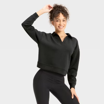 Women's Airy Sleek Polo Sweatshirt - All In Motion™ | Target