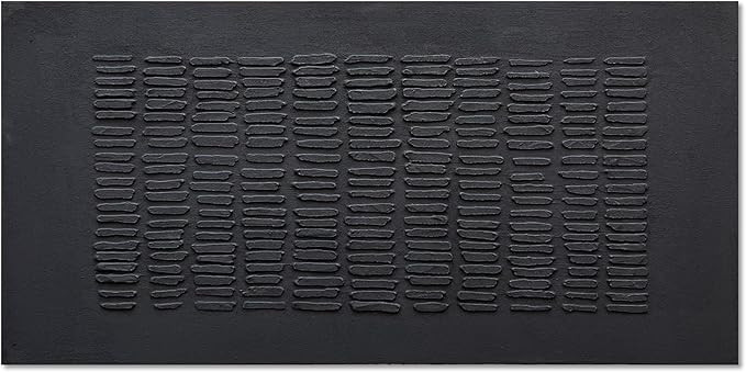 NANKAI Art Hand-Painted Black Thick Texture Abstract Art Oil Painting Contemporary Minimalist Sty... | Amazon (US)