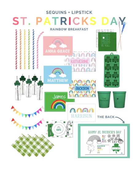 Rainbows, st patricks day decor, breakfast ideas, holiday decor, shamrock, party supplies. Just a few things that would be great for a fun filled St. Patrick’s day breakfast! 

#LTKfamily #LTKSeasonal #LTKkids