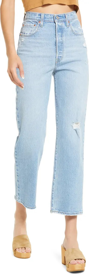 Levi's® Levi’s® Ribcage Ripped High Waist Ankle Straight Leg Jeans | Nordstrom | Nordstrom