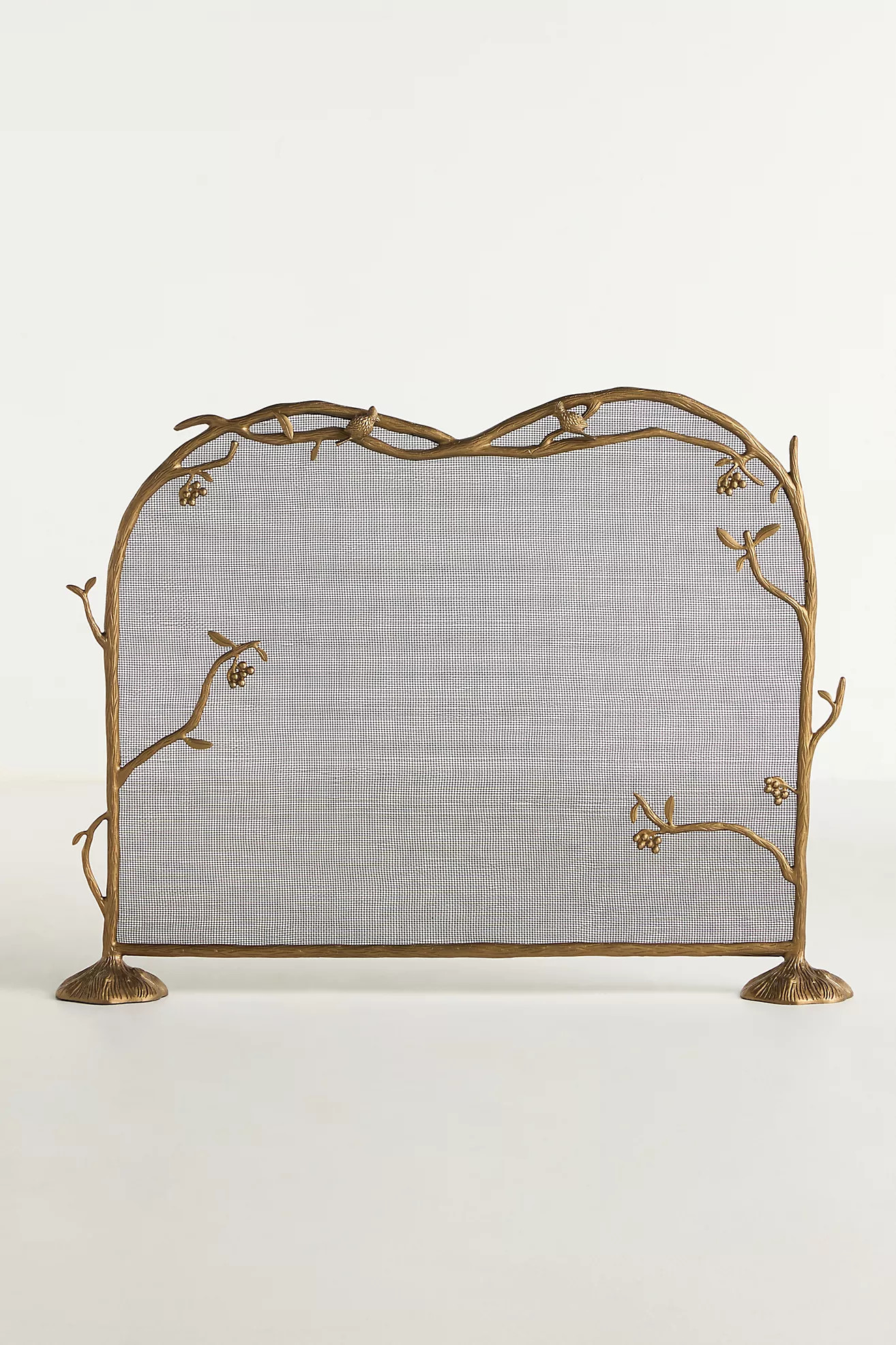 Birdie Brass Fireplace Screen | Anthropologie (US)
