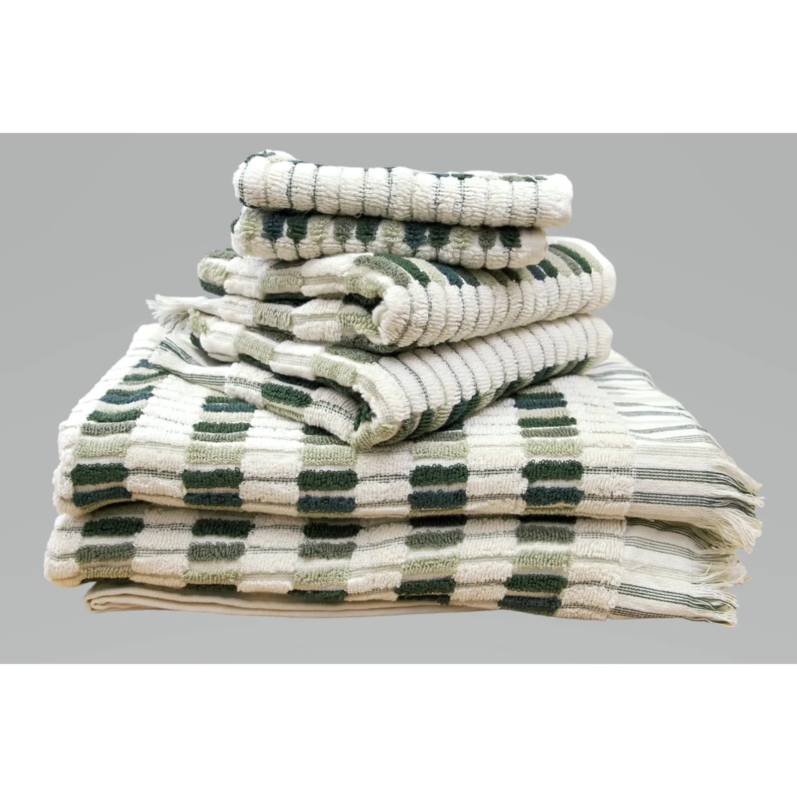 Home Shaggy Ribbed, 100% Cotton, Soft Luxury Absorbent Bath Towel Set, 6 Piece Set: 2 Bath Towels... | Wayfair North America