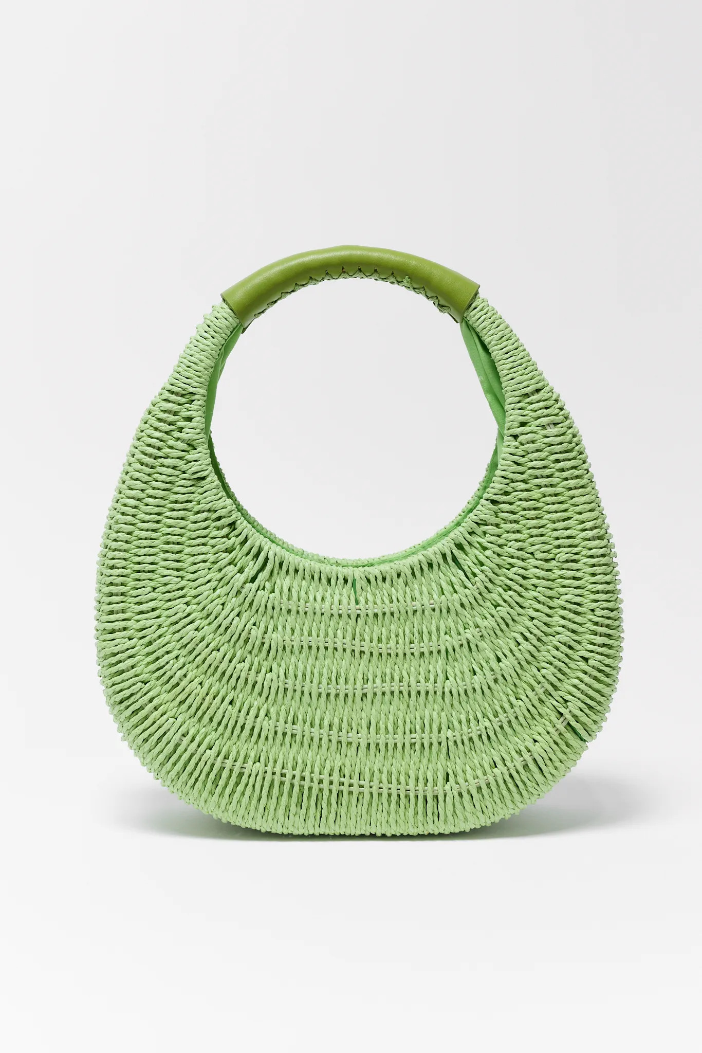 Daniela Green Raffia Circle Bag | Avara