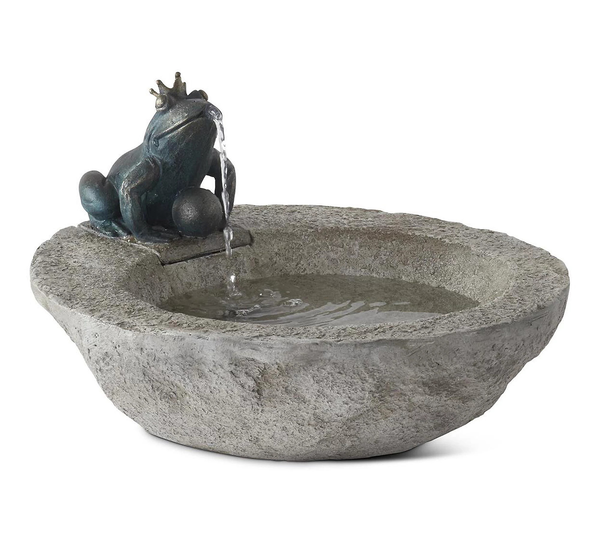 RC Home Decor-17"" Frog Fountain Garden Statue R esin Stone | QVC