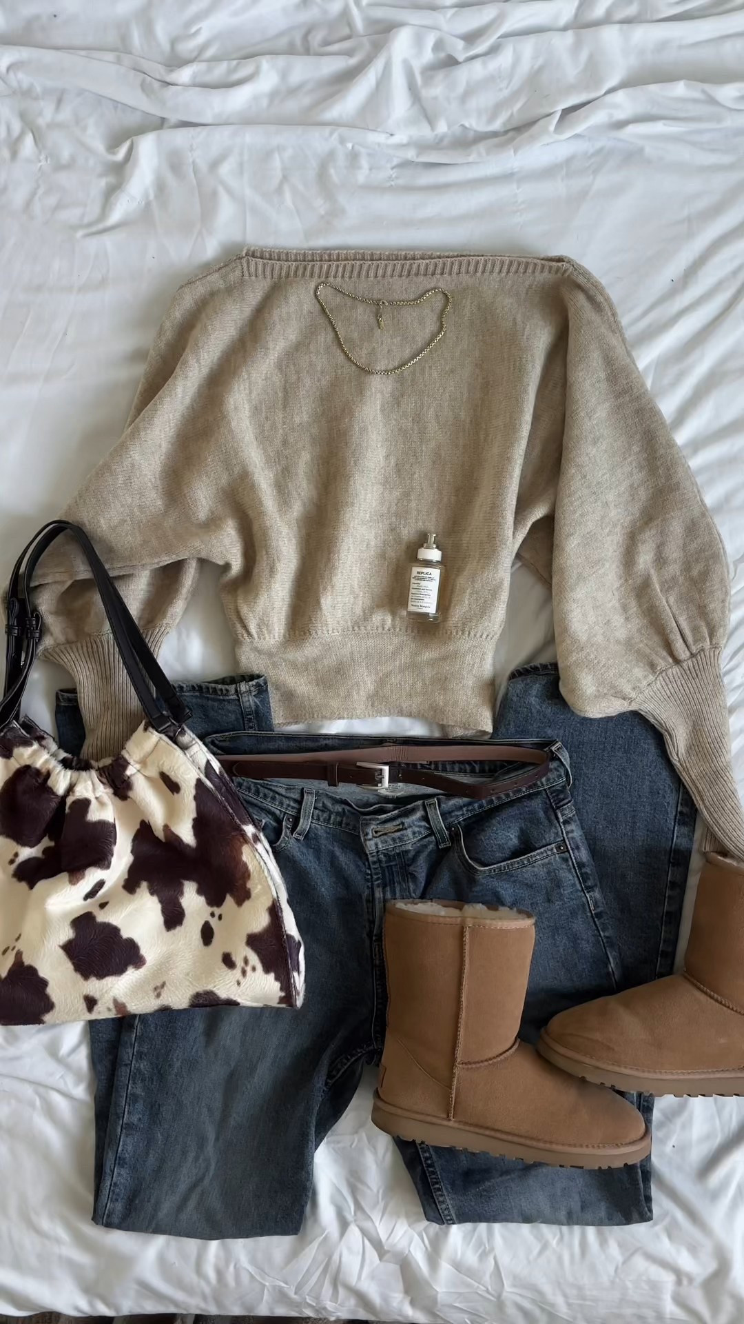 Comfy, cute, neutrals outfit, work appropriate casual chic, cow, print accessories, outfit, layout, outfit, inspo tall girl

#LTKTall #LTKBeauty #LTKootd
