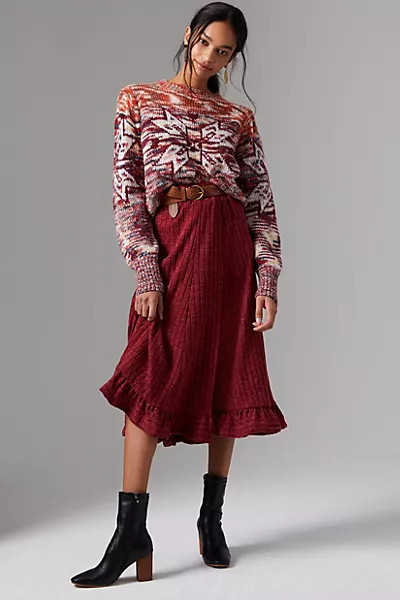 Pauline Midi Sweater Skirt | Anthropologie (US)