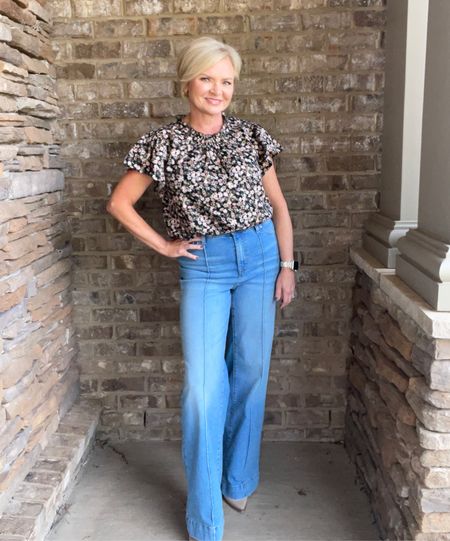 Wearing Small top, 4 jeans  
Fall outfit
Jeans outfit
Boots
Casual outfit
Mom outfit
School outfit
Trendy
Flare jeans
Petite 

#LTKover40 #LTKunder100 #LTKFind