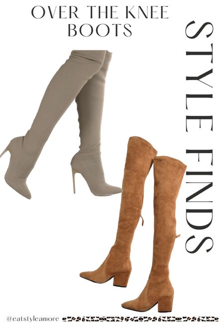 Affordable over the knee boots. Suede boots. Fall must have shoes. 

#LTKunder100 #LTKSeasonal #LTKshoecrush