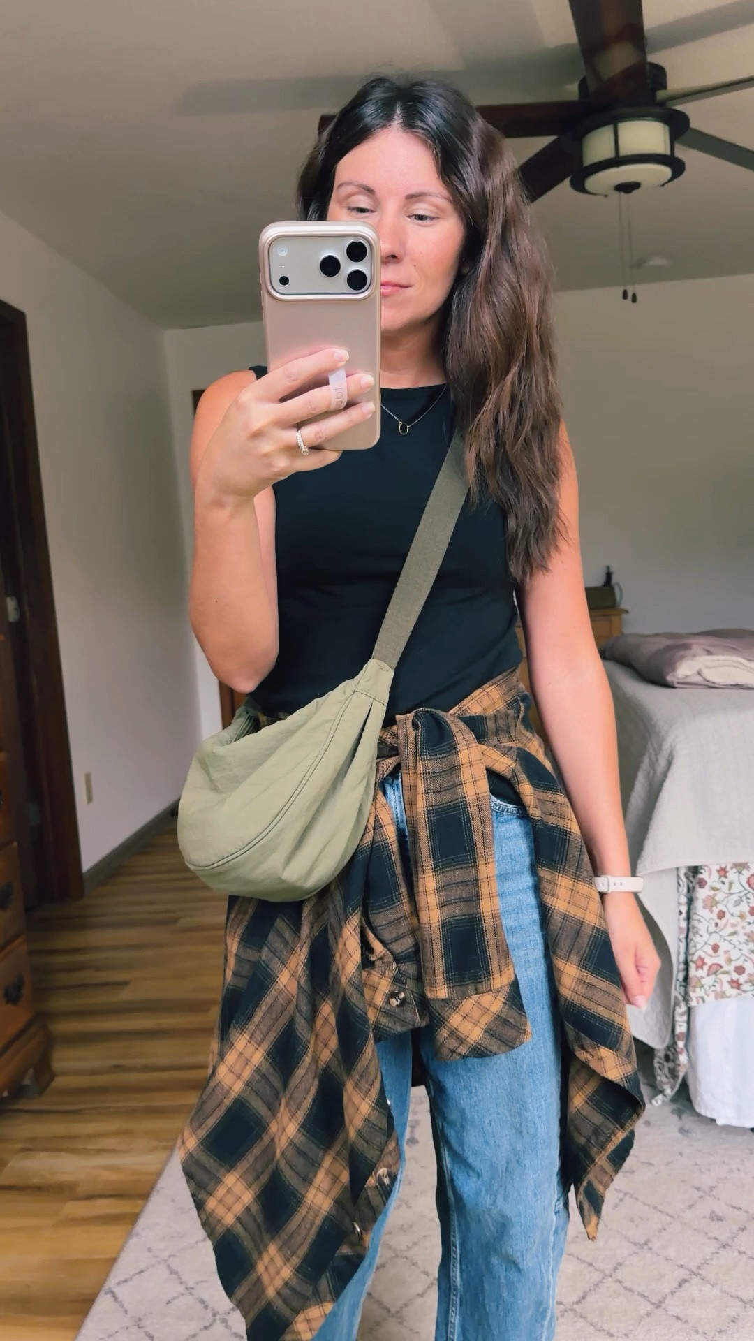 Xs in my bra, xs in my boatneck tank, small in my flannel and 0 petite in my jeans. My crocs are size 6

#LTKSeasonal #LTKPetite #LTKgrwm