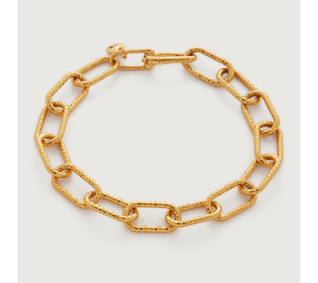 Alta Textured Chunky Chain Bracelet | Monica Vinader (Global)