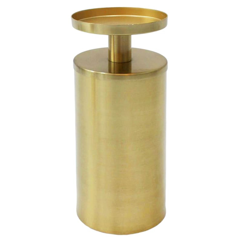 Crosby St. Gold Metal Candle Holder, 9x4 | At Home