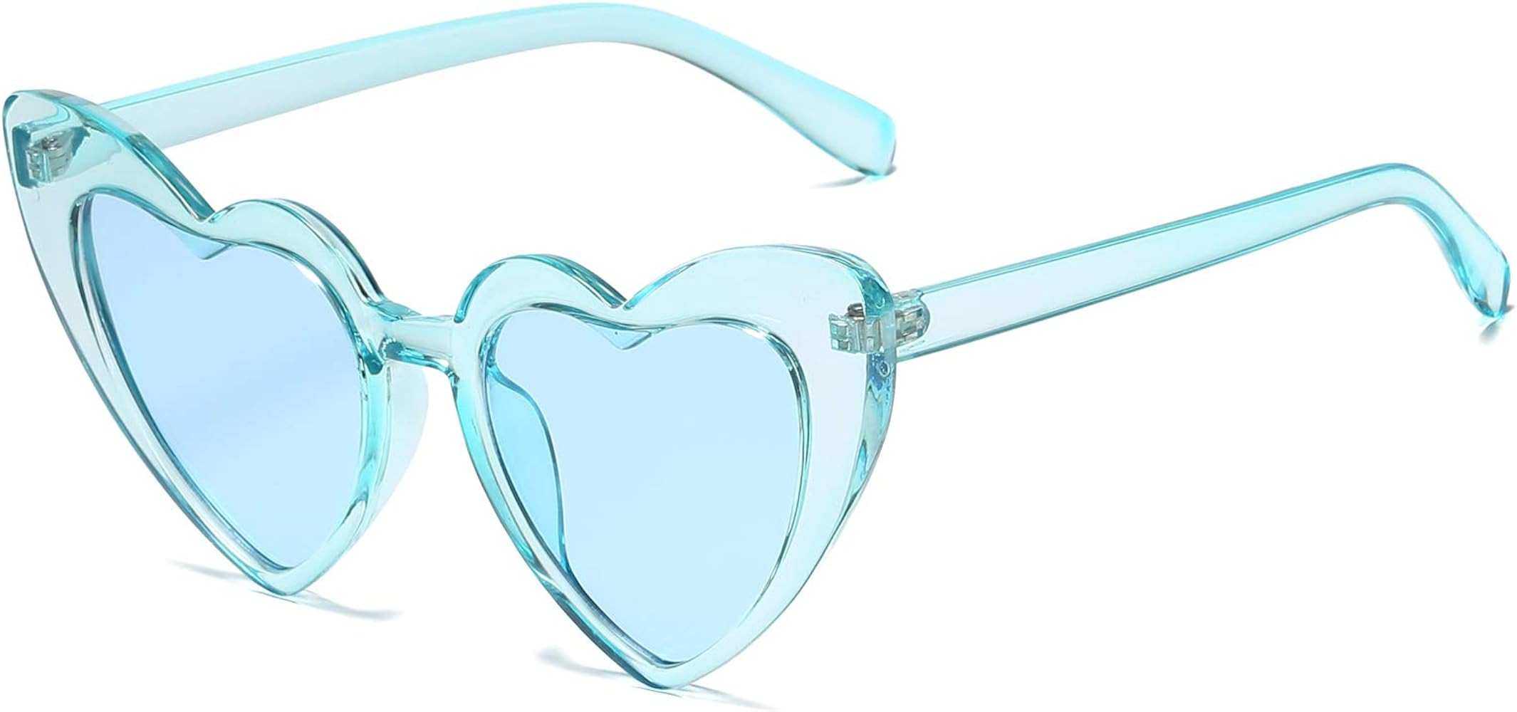 Clout Goggle Heart Sunglasses Vintage Cat Eye Mod Style Retro Kurt Cobain Glasses | Amazon (US)