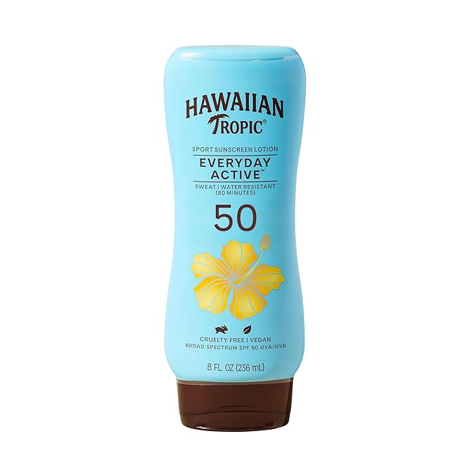 Hawaiian Tropic Island 8 Ounce Sport Broad Spectrum Sunscreen Lotion with SPF 50 | Amazon (US)