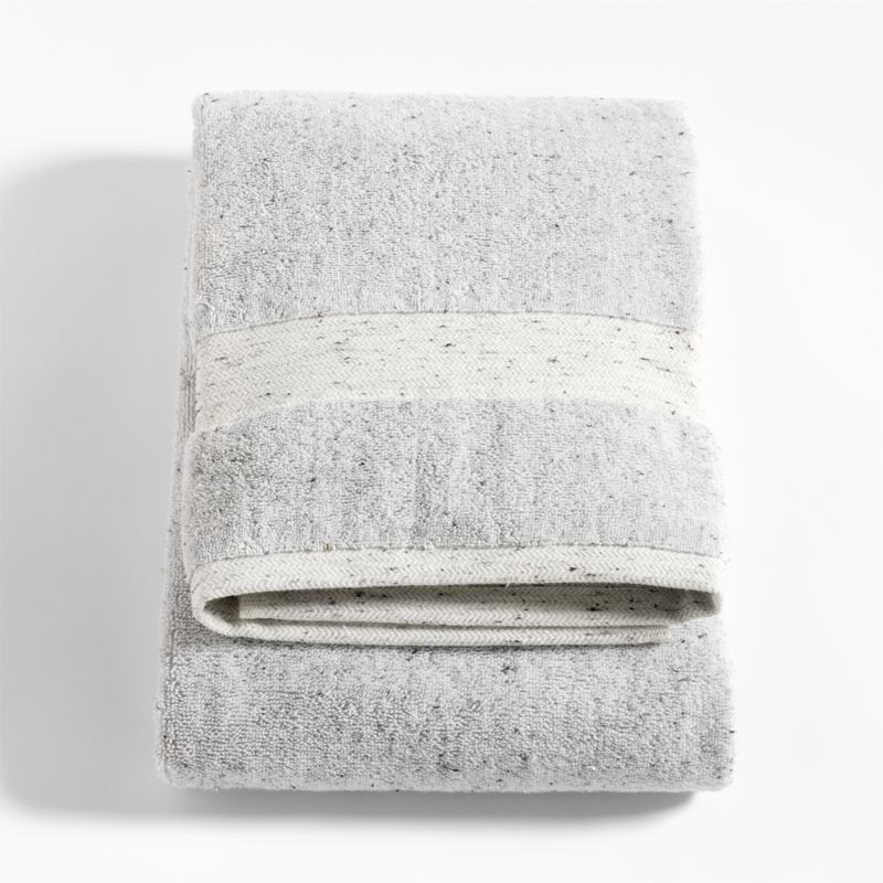 Organic Turkish Cotton Grey Fleck Bath Towel + Reviews | Crate & Barrel | Crate & Barrel