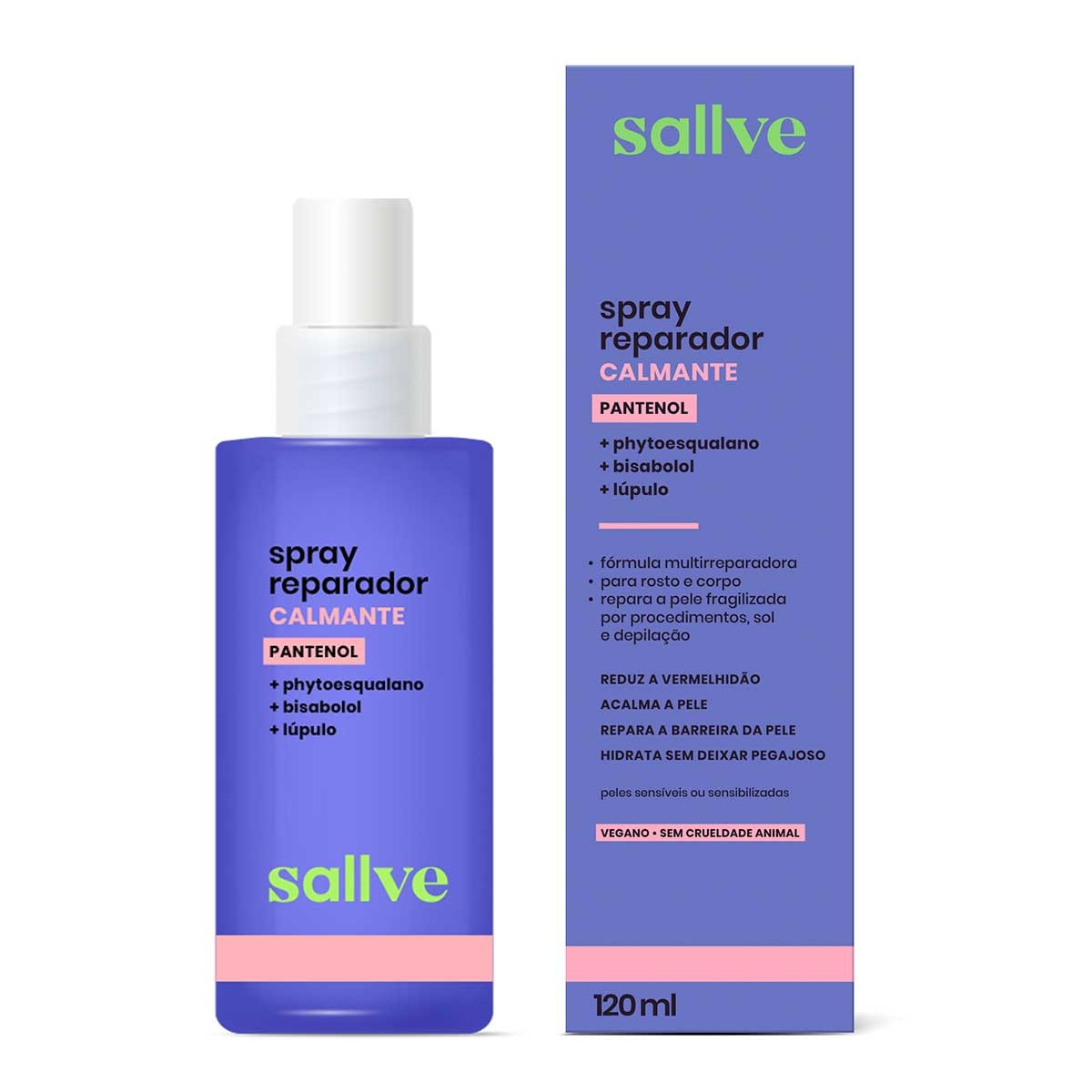 Spray Reparador Calmante Sallve Facial e Corporal 120ml 120ml | DrogaRaia (BR)