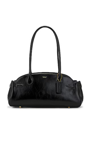 Glazed Leather Empire Carryall 34 Bag in Black | Revolve Clothing (Global)