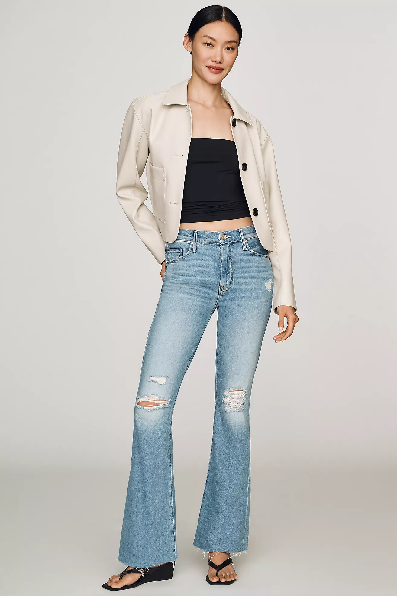 MOTHER Weekender Mid-Rise Bootcut Jeans | Anthropologie (US)
