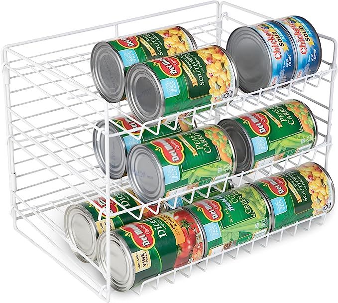 Smart Design 3-Tier Can Rack Organizer - Adjustable - Steel Metal Wire - Pantry, Spice, Cabinet, ... | Amazon (US)