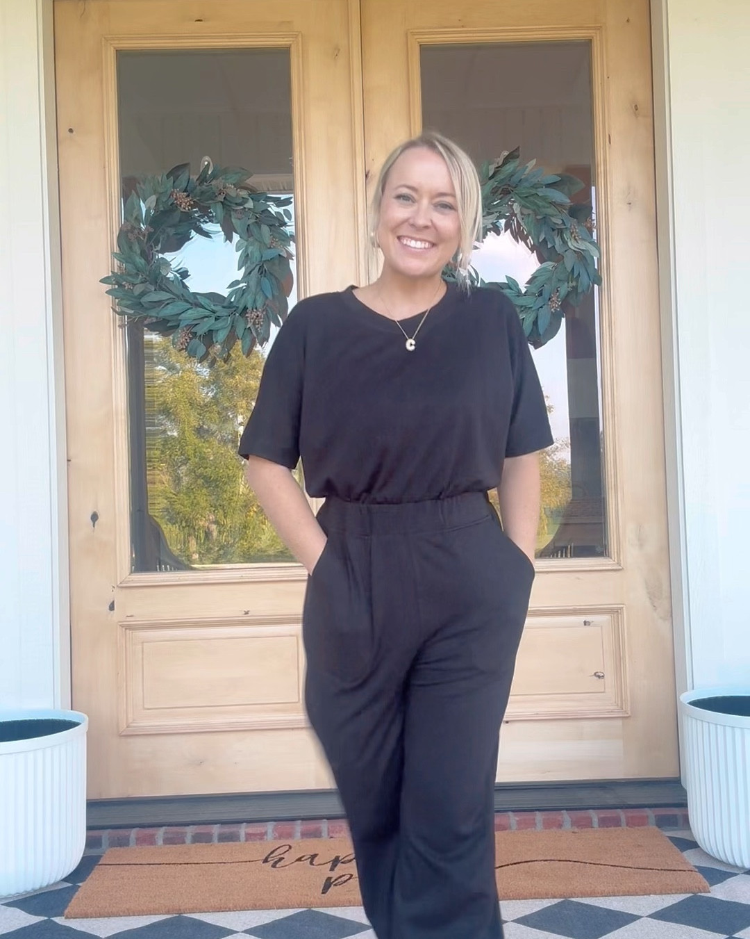 Black jumpsuit vibes, but add a flannel or two! 
This Amazon jumpsuit is 10/10 for comfort and easy to style. Throw on a flannel and head out to a football game 🙌🏻  
Walmart flannels under $20! 

#LTKSeasonal #LTKBaby #LTKStyleTip