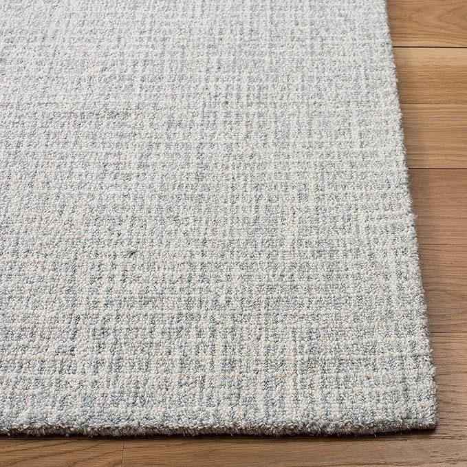 SAFAVIEH Abstract Collection Area Rug - 8' x 10', Light Grey & Ivory, Handmade Wool, Ideal for Hi... | Amazon (US)