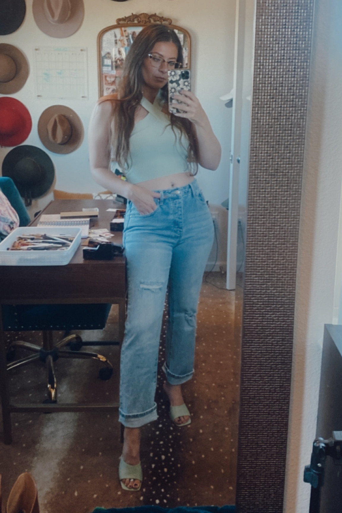 OOTD:

- Dry Goods top (linked a similar affordable option, but I prefer the snug Aritzia version bc no bra needed 😂)
- Cleo + Wolf High Rise Ankle (on sale at Boot Barn)
- Amazon mules

#outfitoftheday #latefallstyle

#LTKSeasonal #LTKfindsunder50 #LTKsalealert