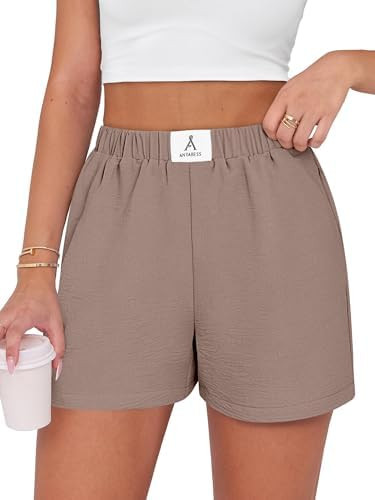 ANRABESS Shorts for Women Summer Beach Cover Ups Casual High Waist Flowy Wide Leg 2026 Spring Vac... | Amazon (US)