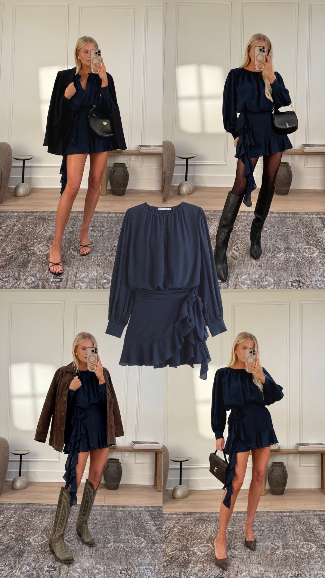 Code AFKATHLEEN for 20% off my collection with Abercrombie! Wearing a size small petite (wanted it to fit a tad shorter!) in the dress from my Abercrombie collection! Other sizing below: 

• Top Left: size small petite in dress (navy), medium blazer (black), shoes tts

• Top Right: size small petite in dress (navy), small tights (black), linking similar boots

• Bottom Left: size small petite dress (navy), medium jacket (brown), linking similar boots

• Bottom Right: size small petite in dress (navy), shoes tts (color: espresso suede), bag color: fondant

[ Heaven Mayhem code KATHLEEN15 ]

#kathleenpost Abercrombie fall collection, Abercrombie new arrivals, chic fall fashion, fall outfit inspo, fall dress, fall date night outfit, baby shower dress

#LTKSeasonal #LTKStyleTip